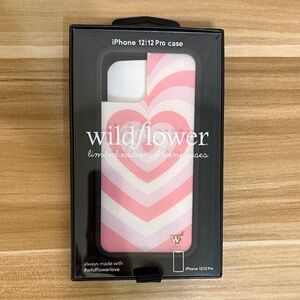 Wildflowers Chevron Heart iPhone 12/12 Pro Case